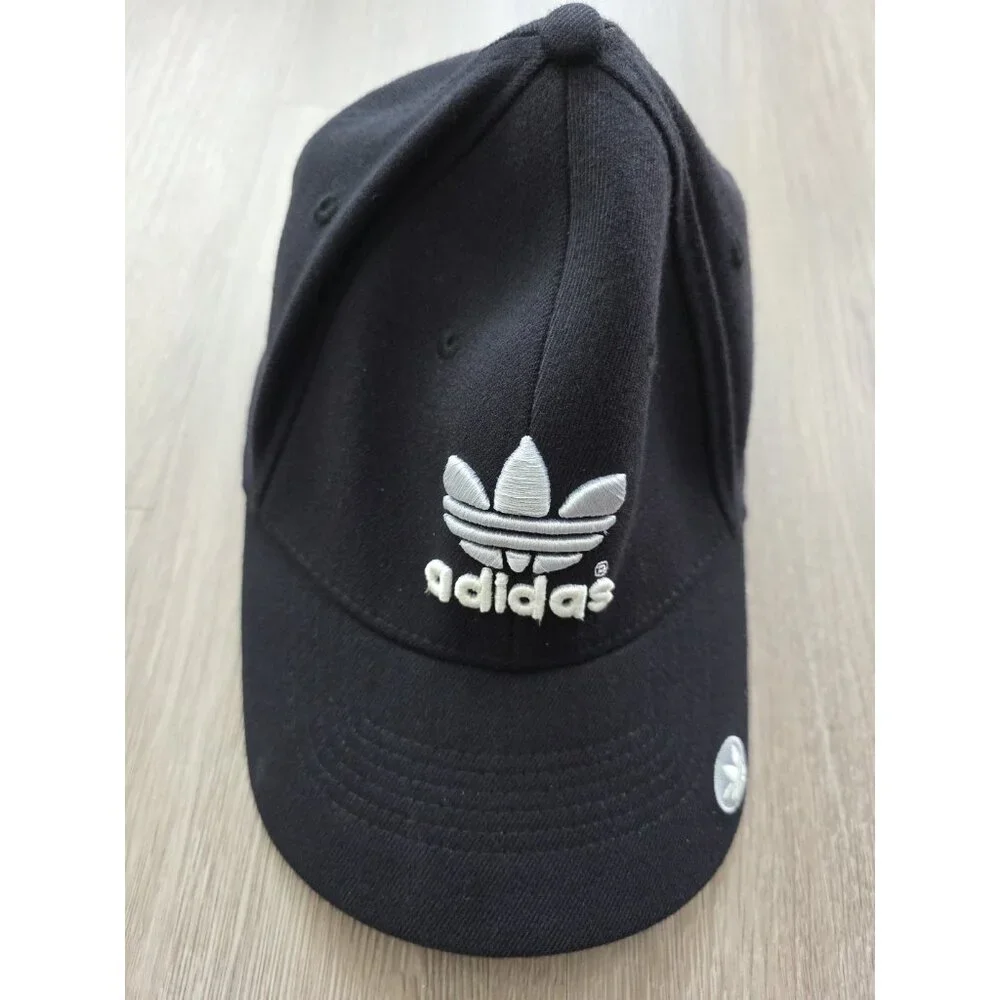 Adidas Originals‎ Trefoil Black A Flex Fitted Hat Cap L XL Unisex